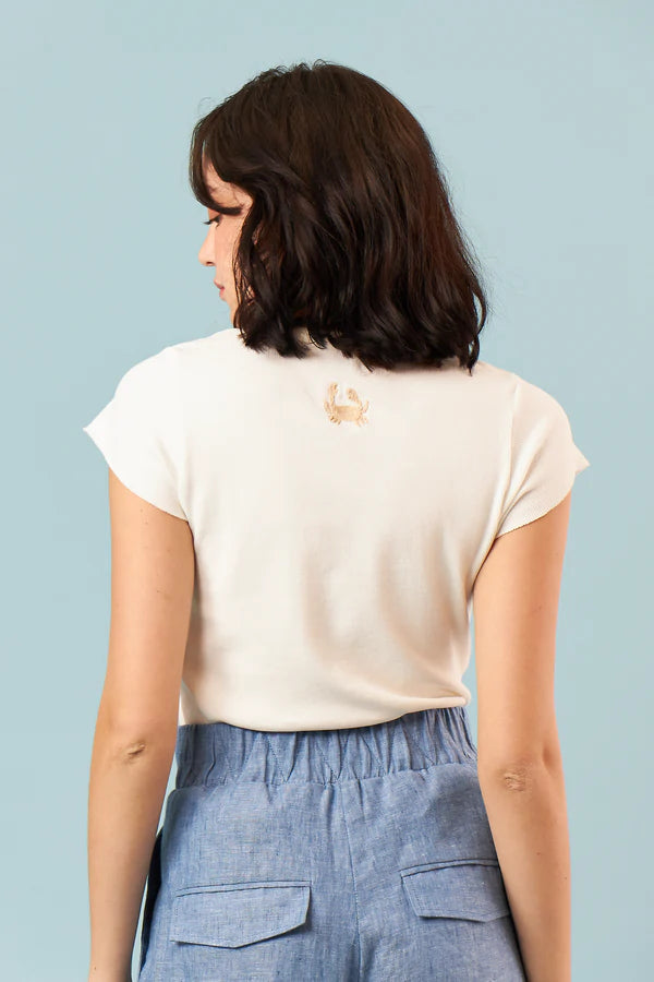 BLUSA FLOR OFF WHITE